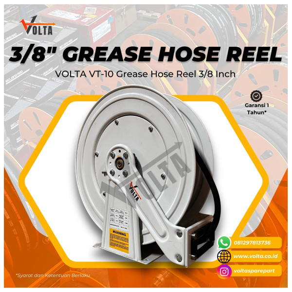 VOLTA VT10 GREASE HOSE REEL 3/8 INCH